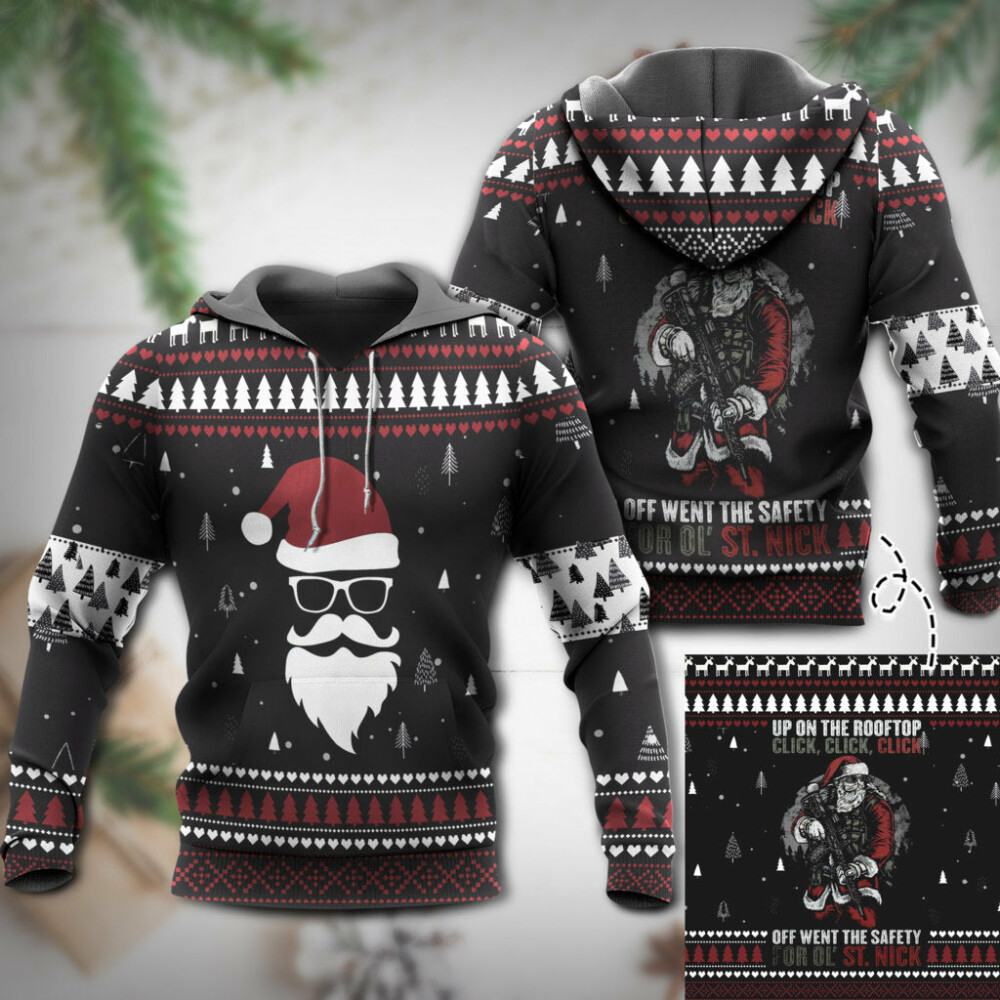Santa Up On The Rooftop Click Click Click Santa Claus - Hoodie - Owl Ohh - Owl Ohh