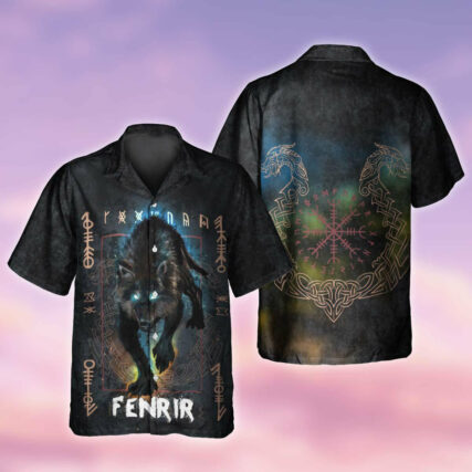 Viking Wolf Fenrir - Hawaiian Shirt - Owl Ohh - Owl Ohh