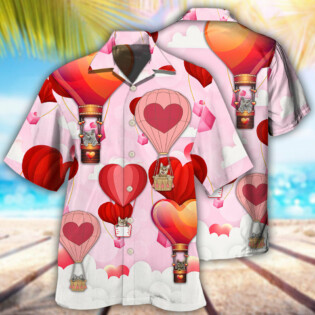 Cat Women's Day, Valentine Gift Play With Air Balloon - Hawaiian Shirt - Owl Ohh - Owl Ohh