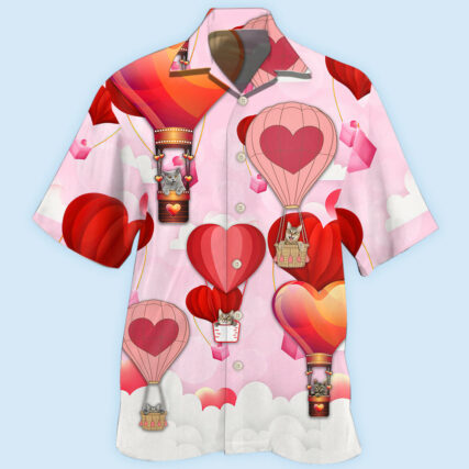 Cat Women's Day, Valentine Gift Play With Air Balloon - Hawaiian Shirt - Owl Ohh - Owl Ohh