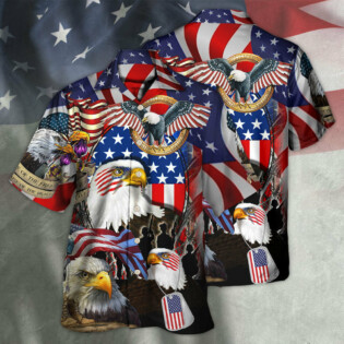 Veteran A True Hero Is Measured By Strength Of His Heart With Eagle - Hawaiian Shirt - Owl Ohh - Owl Ohh