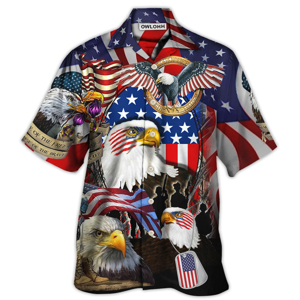Veteran A True Hero Is Measured By Strength Of His Heart With Eagle - Hawaiian Shirt - Owl Ohh - Owl Ohh