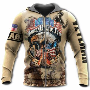 Veteran Army Never Forget Memory Home Of The Free - Hoodie - Owl Ohh - Owl Ohh