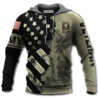 Veteran Army Never Forget Memory With USA Flag - Hoodie - Owl Ohh - Owl Ohh