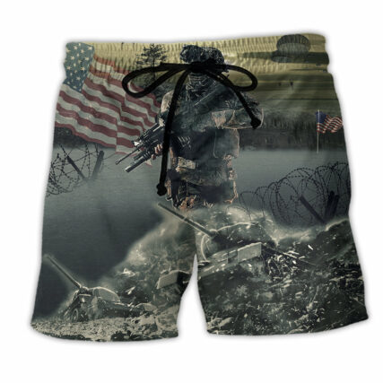 Veteran Brave Steps America - Beach Short - Owl Ohh - Owl Ohh