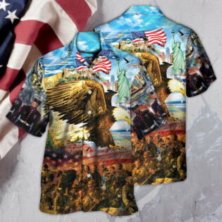 Veteran Call To Colors Freedom With Eagle - Hawaiian Shirt - Owl Ohh for men and women, kids - Owl Ohh
