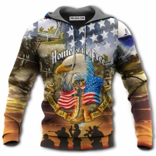Veteran Eagle Color Don'T Run Home Of Free - Hoodie - Owl Ohh - Owl Ohh