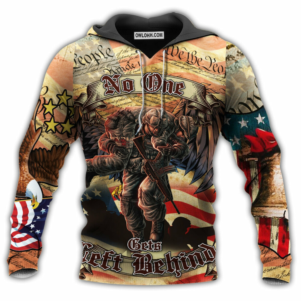 Veteran No One Left Behind America - Hoodie - Owl Ohh - Owl Ohh