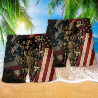 Veteran Proud Memories Flag - Beach Short - Owl Ohh - Owl Ohh