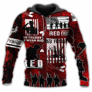 Veteran Red On Friday - Hoodie - Owl Ohh - Owl Ohh
