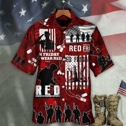 Veteran Red Friday With Boots - Hawaiian Shirt - Owl Ohh - Owl Ohh