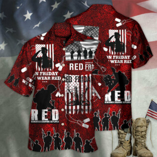 Veteran Red Friday With Boots - Hawaiian Shirt - Owl Ohh - Owl Ohh