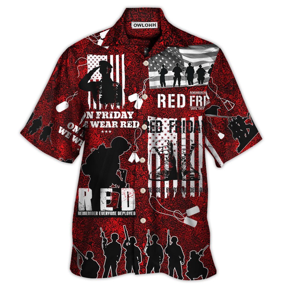Veteran Red Friday With Boots - Hawaiian Shirt - Owl Ohh - Owl Ohh