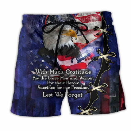 Veteran Thank You Veterans From The Heart America - Beach Short - Owl Ohh - Owl Ohh