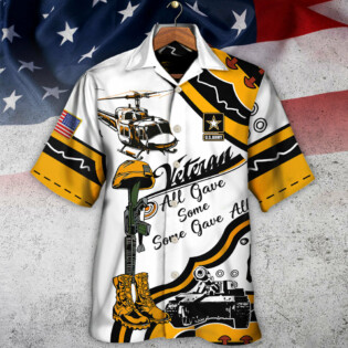 Veteran Us Army All Gave Some Some Gave All Yellow So Proud - Hawaiian Shirt - Owl Ohh - Owl Ohh