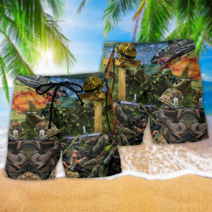 Veteran With Respect Honorand Gratitude Colorful - Beach Short - Owl Ohh - Owl Ohh