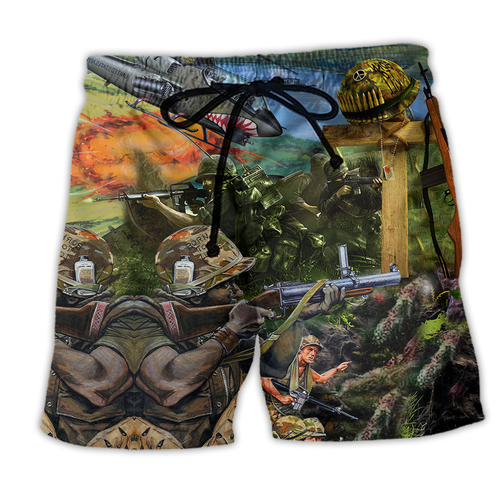 Veteran With Respect Honorand Gratitude Colorful - Beach Short - Owl Ohh - Owl Ohh