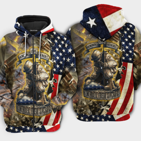 Veteran Honoring Our Heros - Hoodie - HOOD98DMT180921