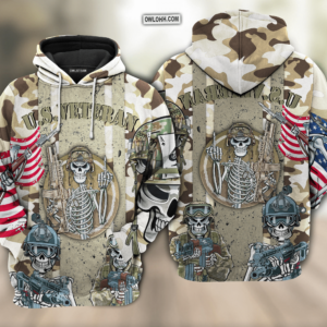 Veteran US Skull Style - Hoodie - HOOD111DMT200921