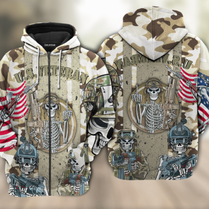 Veteran US Skull Style - Hoodie - HOOD111DMT200921