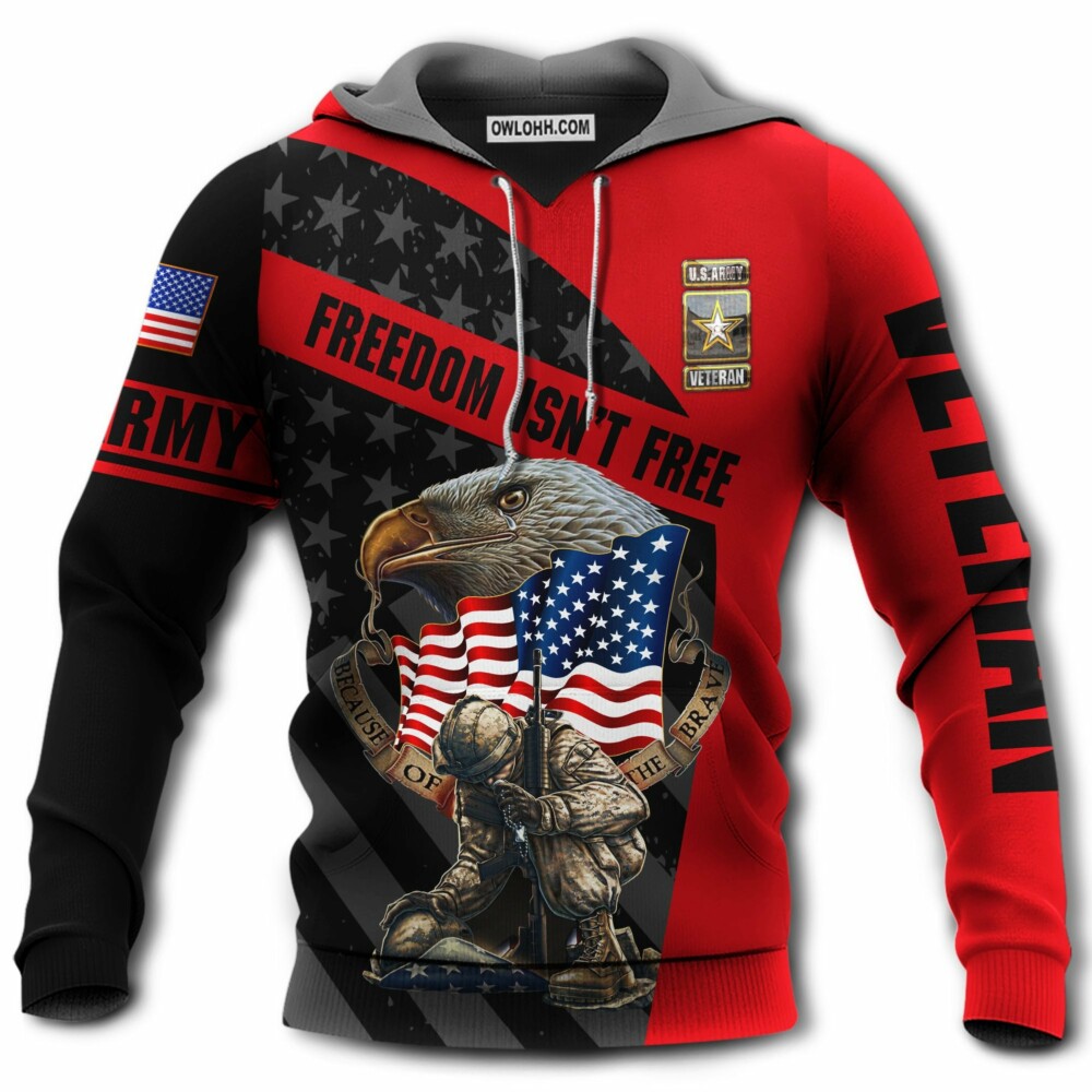 Veteran Army Never Forget Memory With Eagle - Hoodie - Owl Ohh - Owl Ohh