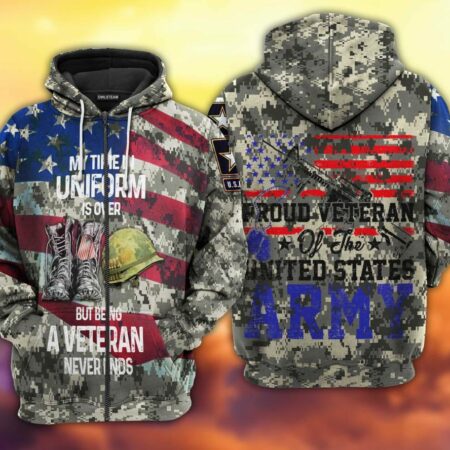 Veteran my time in uniform is over - Hoodie - HOOD10DUC030921