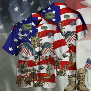 Veteran We Always Remember You With Flag Background - Hawaiian Shirt - Owl Ohh - Owl Ohh