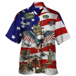 Veteran We Always Remember You With Flag Background - Hawaiian Shirt - Owl Ohh - Owl Ohh