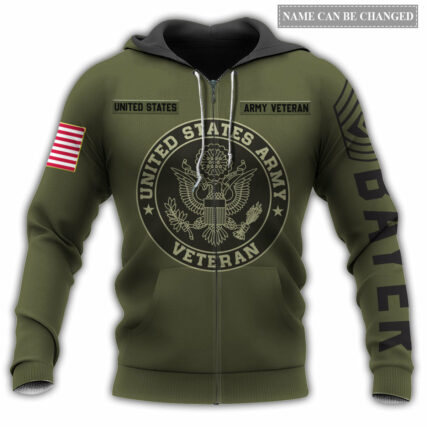 Veteran US Army Style Personalized - Hoodie - Owl Ohh - Owl Ohh