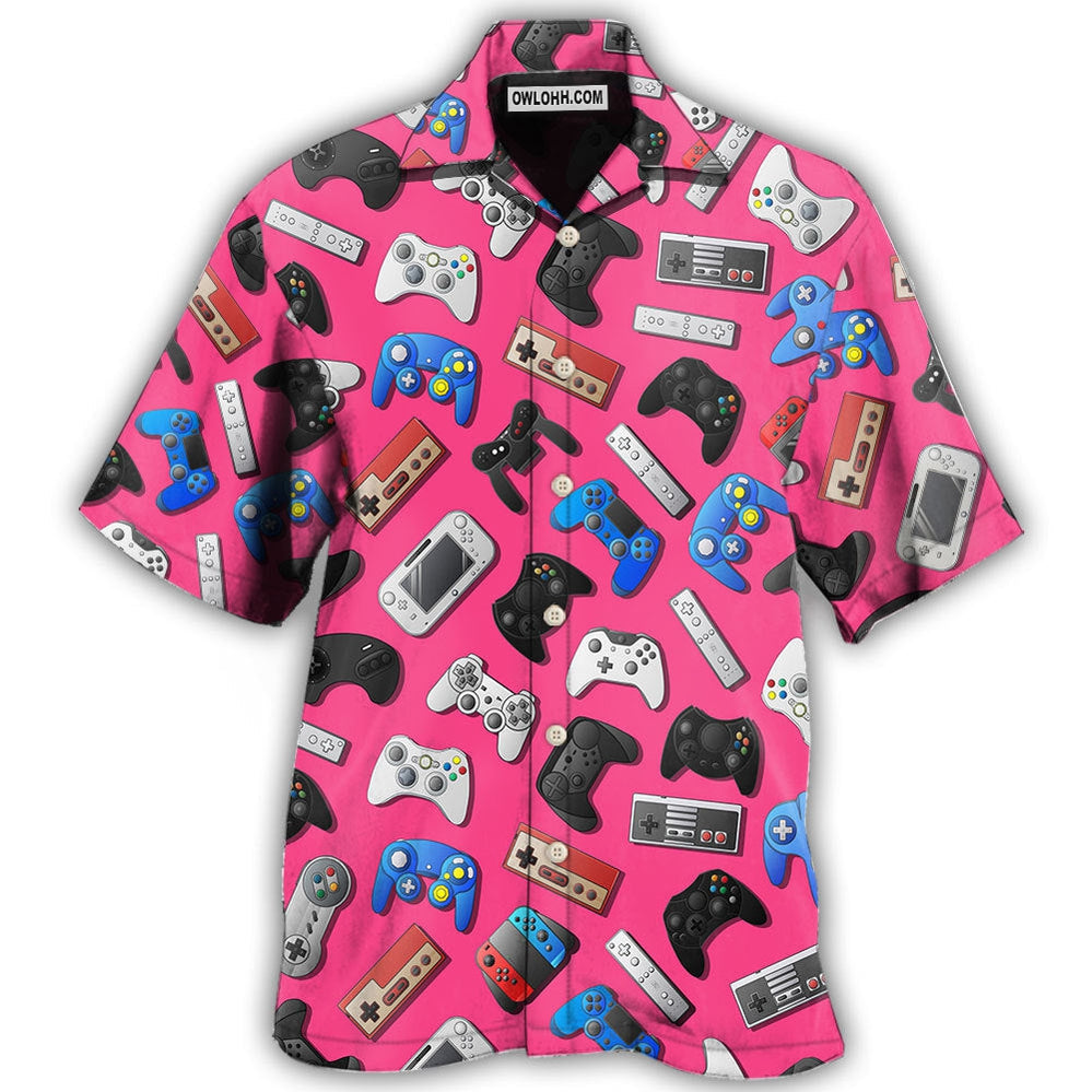 Game A Pink Video Game So Fun - Hawaiian Shirt - Owl Ohh - Owl Ohh