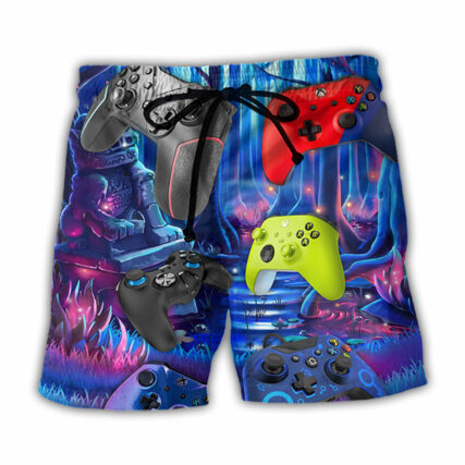 Video Games Style Play It Everyday - Beach Short - Owl Ohh - Owl Ohh