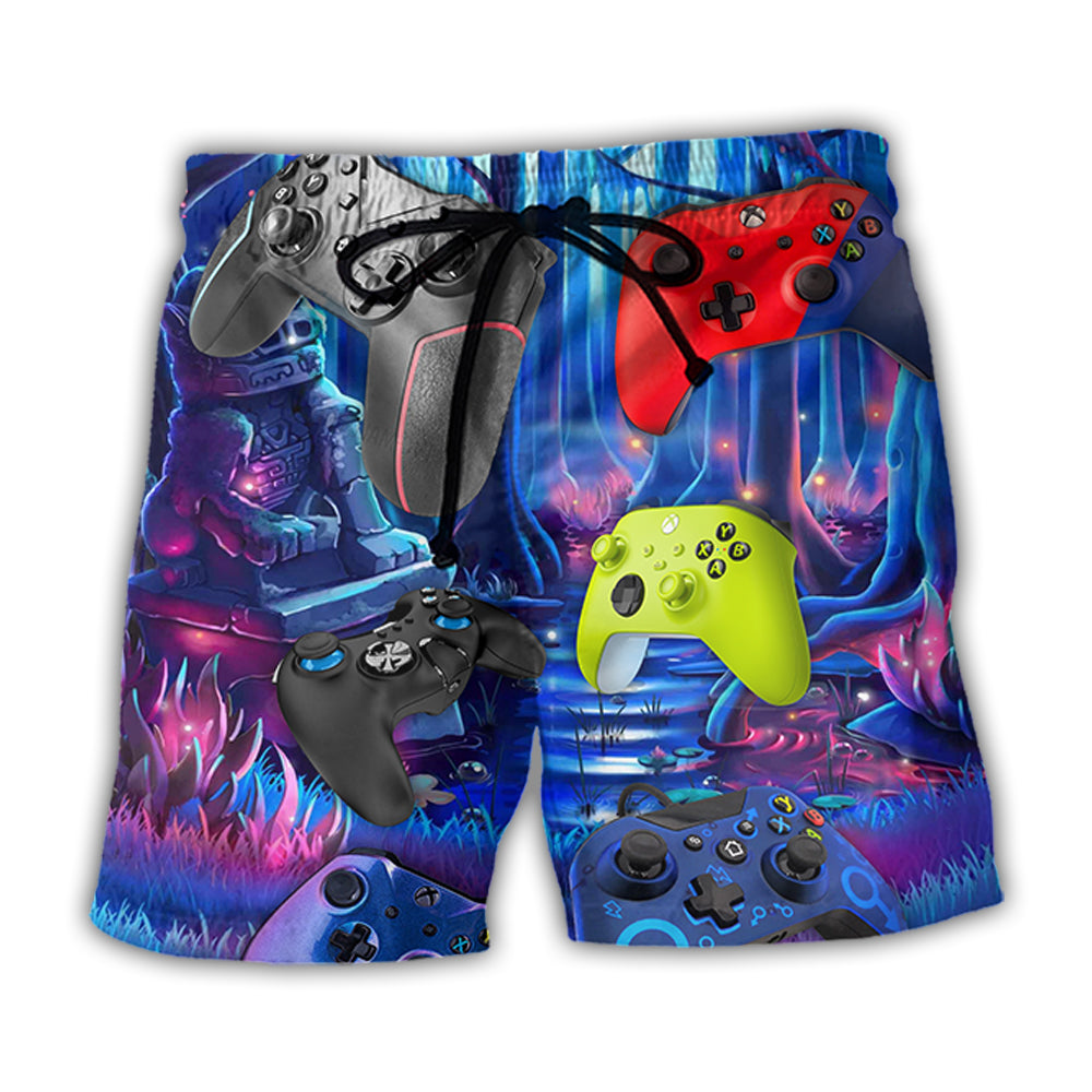 Video Games Style Play It Everyday - Beach Short - Owl Ohh - Owl Ohh
