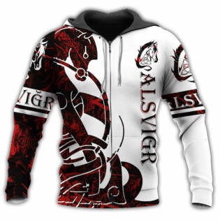 Viking Alsvidr Legend Red And White Style Cool Style - Hoodie - Owl Ohh - Owl Ohh