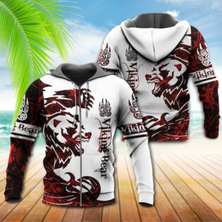 Viking Bear Legend Red And White Style So Hot - Hoodie - Owl Ohh - Owl Ohh