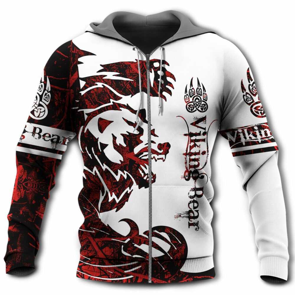 Viking Bear Legend Red And White Style So Hot - Hoodie - Owl Ohh - Owl Ohh