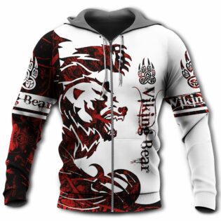 Viking Bear Legend Red And White Style So Hot - Hoodie - Owl Ohh - Owl Ohh
