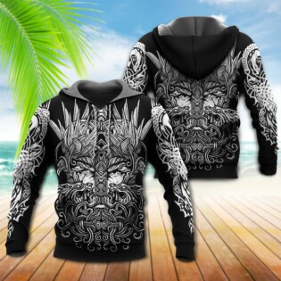 Viking Blood Pattern Black - Hoodie - Owl Ohh - Owl Ohh