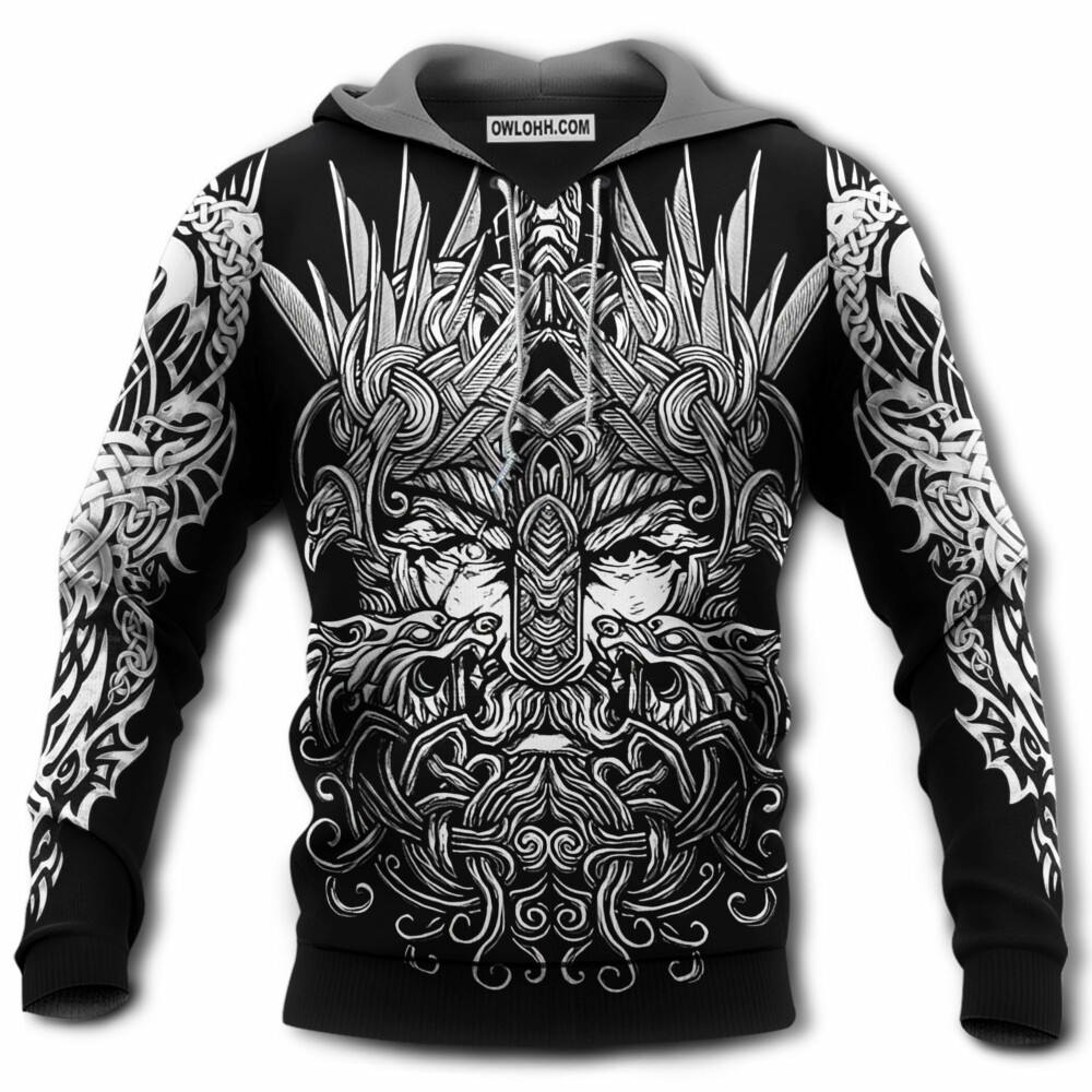 Viking Blood Pattern Black - Hoodie - Owl Ohh - Owl Ohh