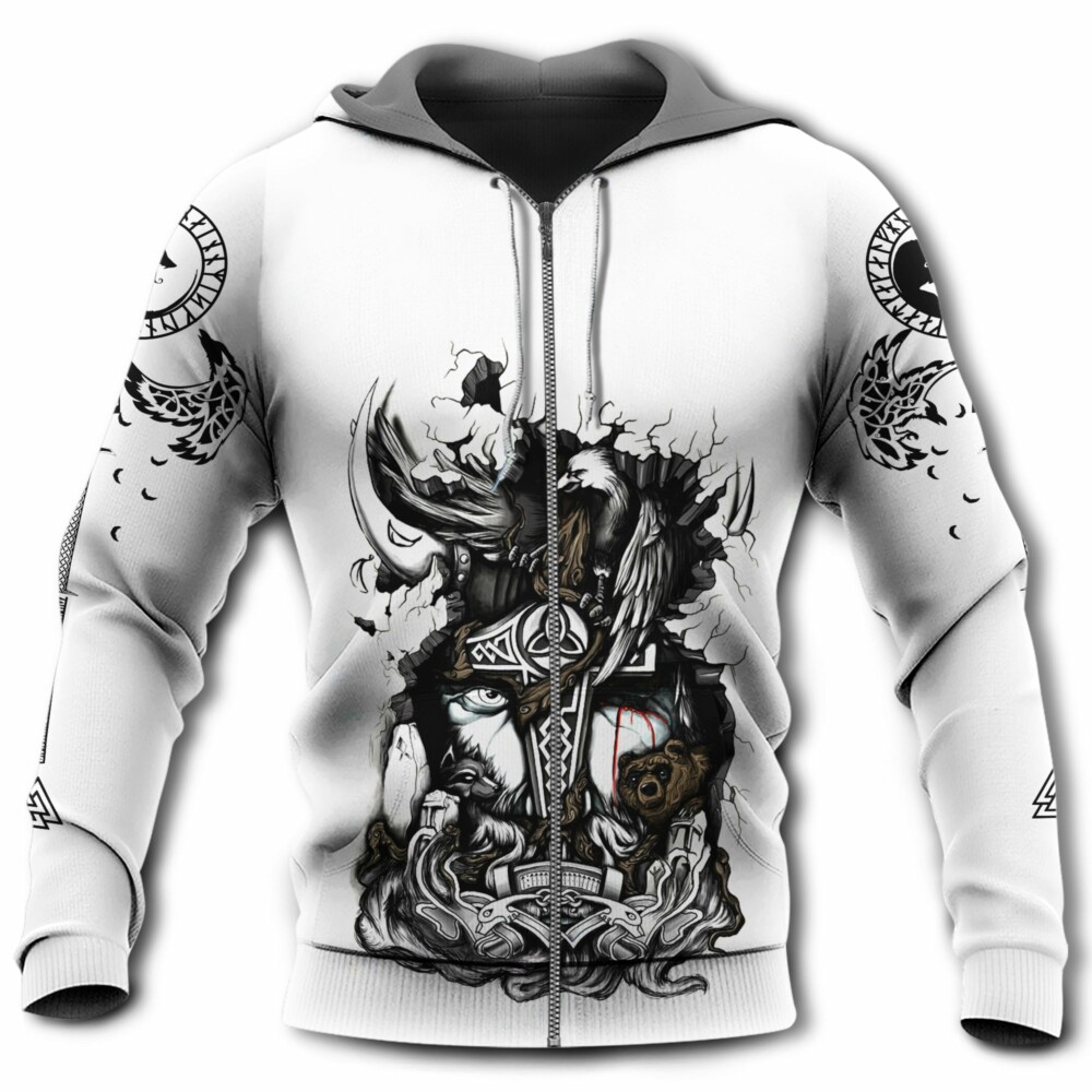 Viking Blood White Style - Hoodie - Owl Ohh - Owl Ohh
