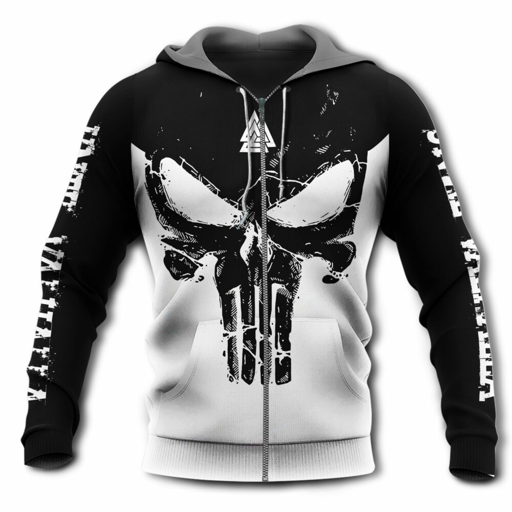 Viking Blood With Black And White - Hoodie - Owl Ohh - Owl Ohh
