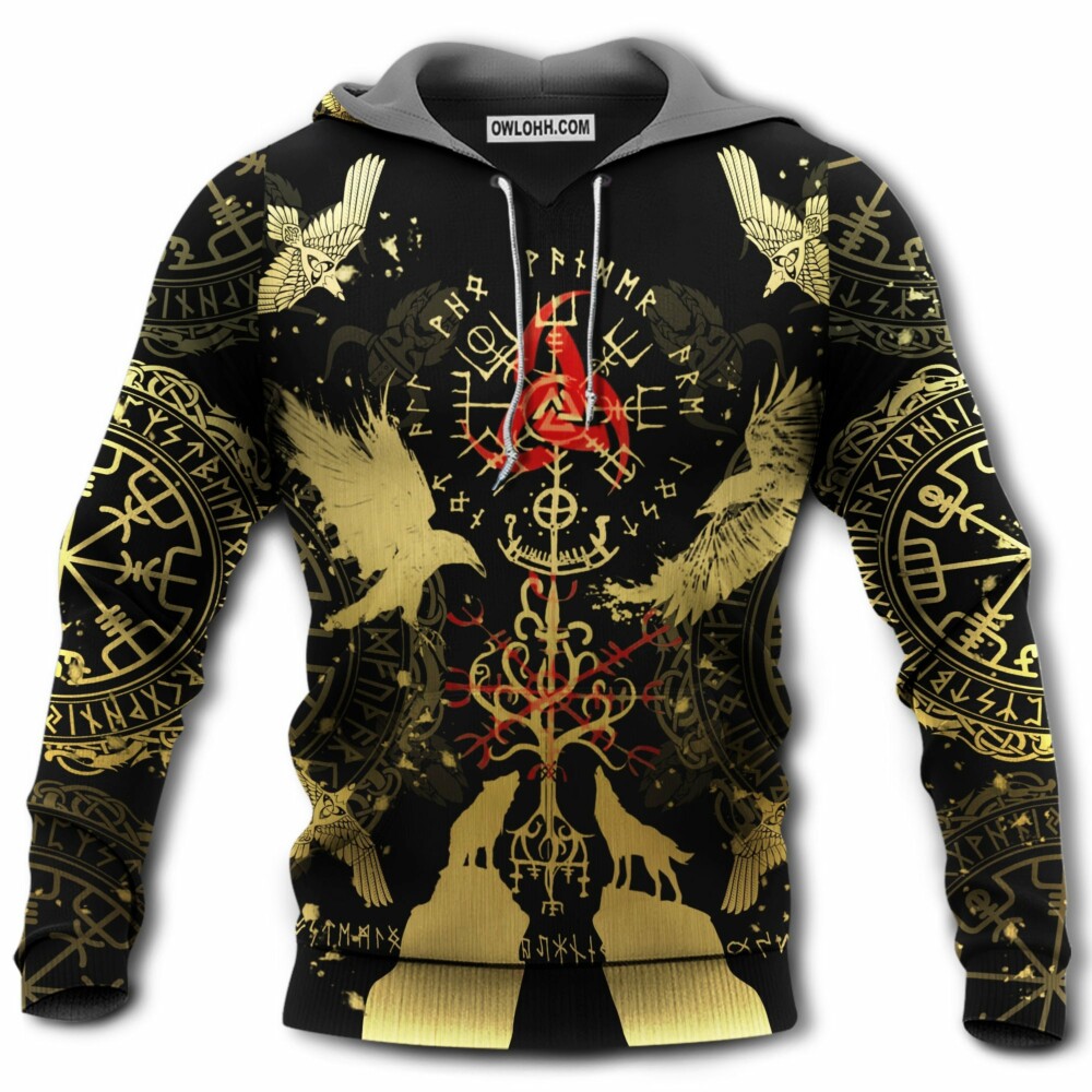 Viking Blood With Black Yellow and Red - Hoodie - Owl Ohh - Owl Ohh