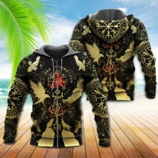 Viking Blood With Black Yellow and Red - Hoodie - Owl Ohh - Owl Ohh