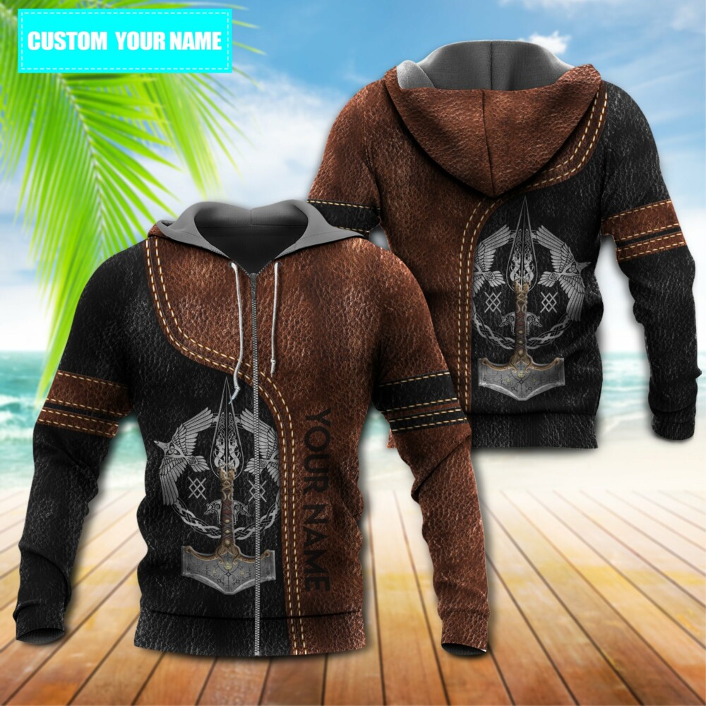 Viking Blood With Brown and Black Personalized - Hoodie - Owl Ohh - Owl Ohh