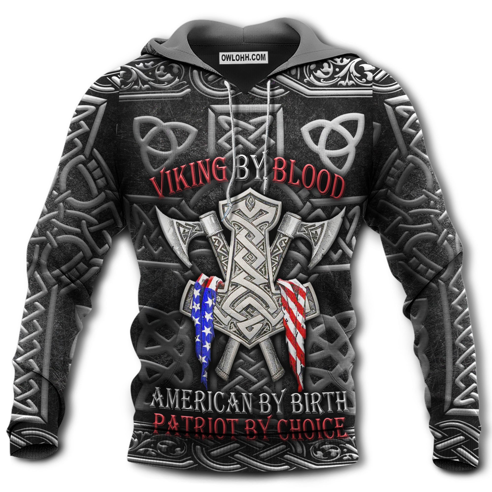 Viking By Blood Amazing American - Hoodie - Owl Ohh - Owl Ohh