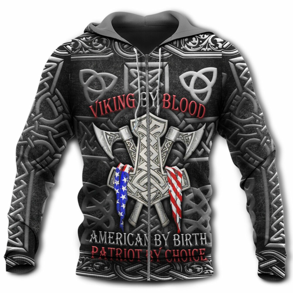Viking By Blood Amazing American - Hoodie - Owl Ohh - Owl Ohh