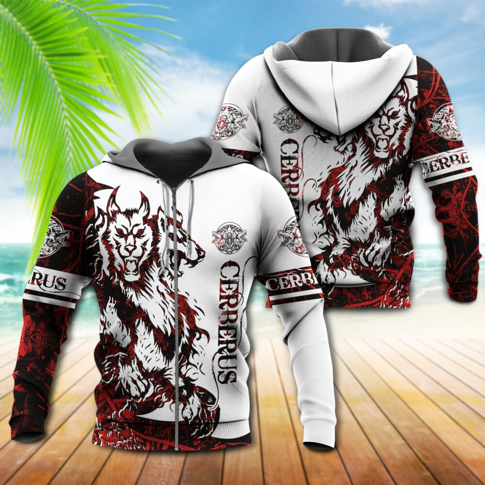 Viking Cerberus Legend Red And White - Hoodie - Owl Ohh - Owl Ohh