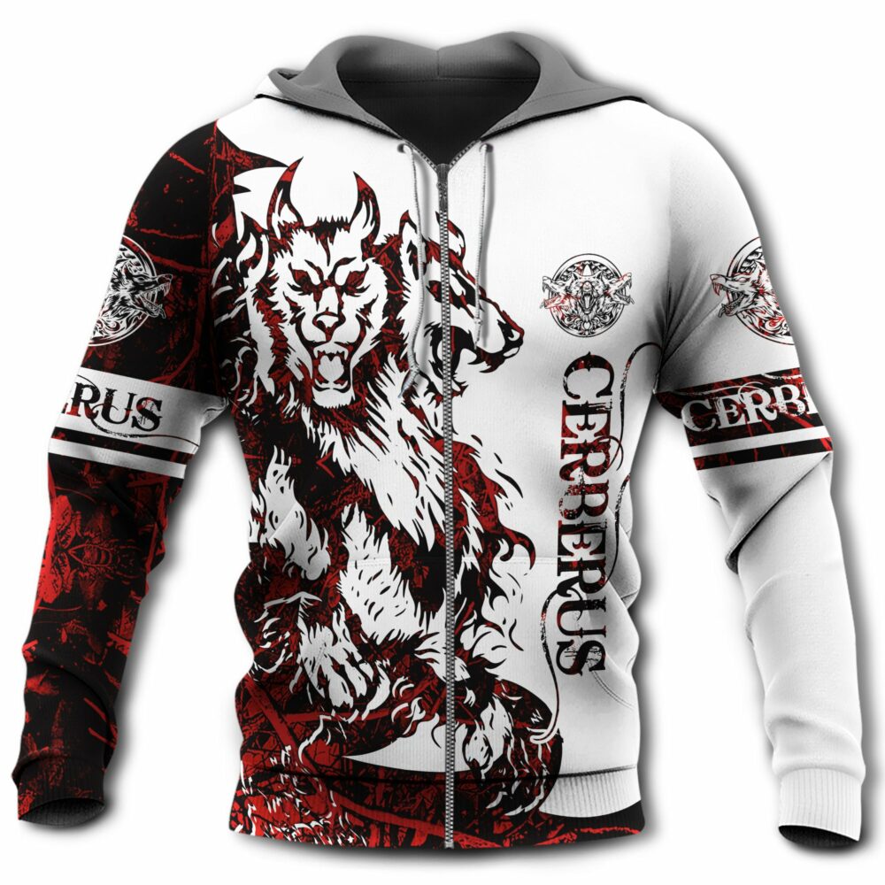 Viking Cerberus Legend Red And White - Hoodie - Owl Ohh - Owl Ohh