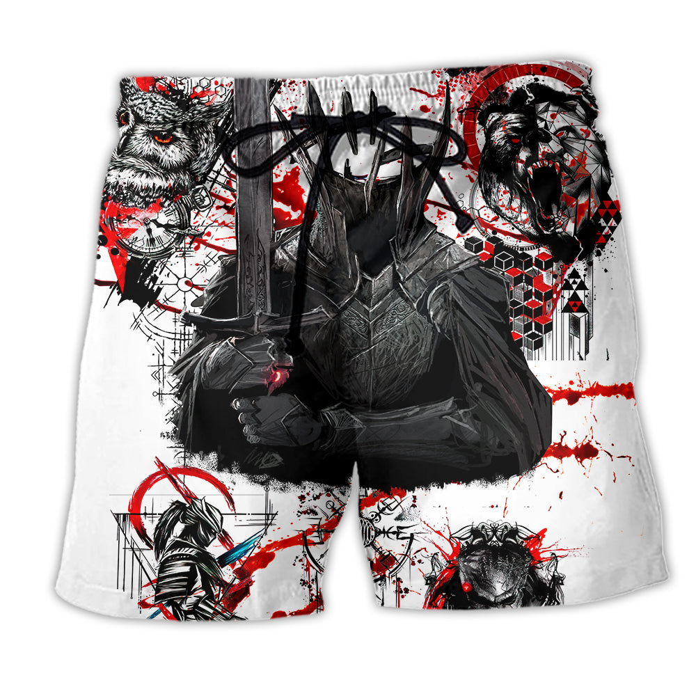 Viking Dare To Fight With Knight Red Cool - Beach Short - Owl Ohh - Owl Ohh