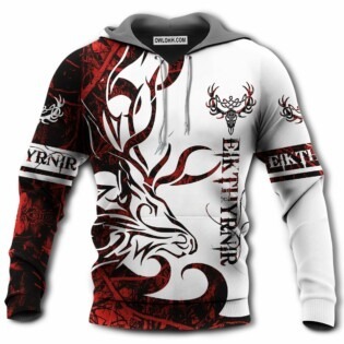 Viking Eikthrnir Legend Red And White - Hoodie - Owl Ohh - Owl Ohh