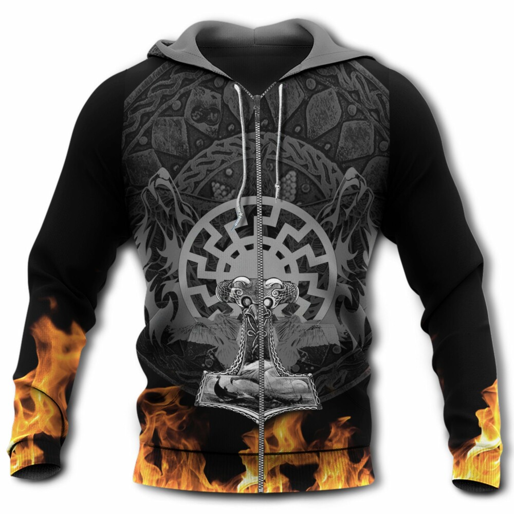 Viking Fire Black - Hoodie - Owl Ohh - Owl Ohh